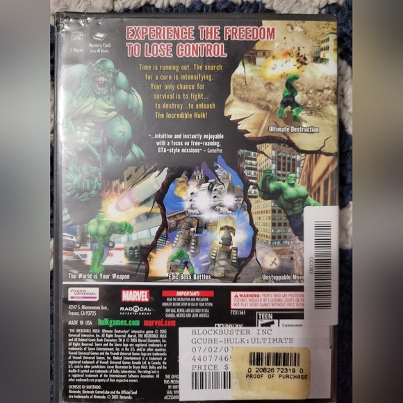 The Incredible Hulk for Gamecube - Picture 3 of 3